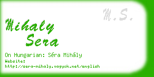 mihaly sera business card