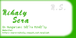 mihaly sera business card